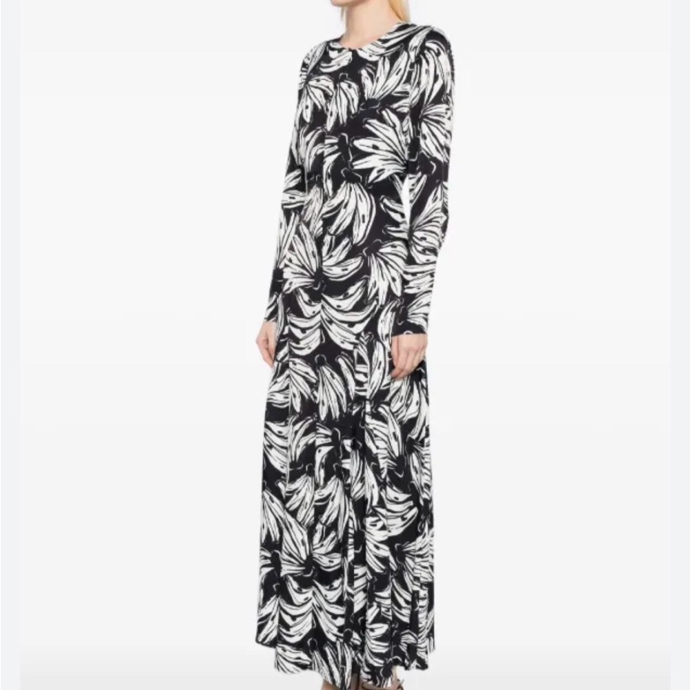 Bossa Banana FARM RIO Black & White Long Sleeve Maxi Dress M